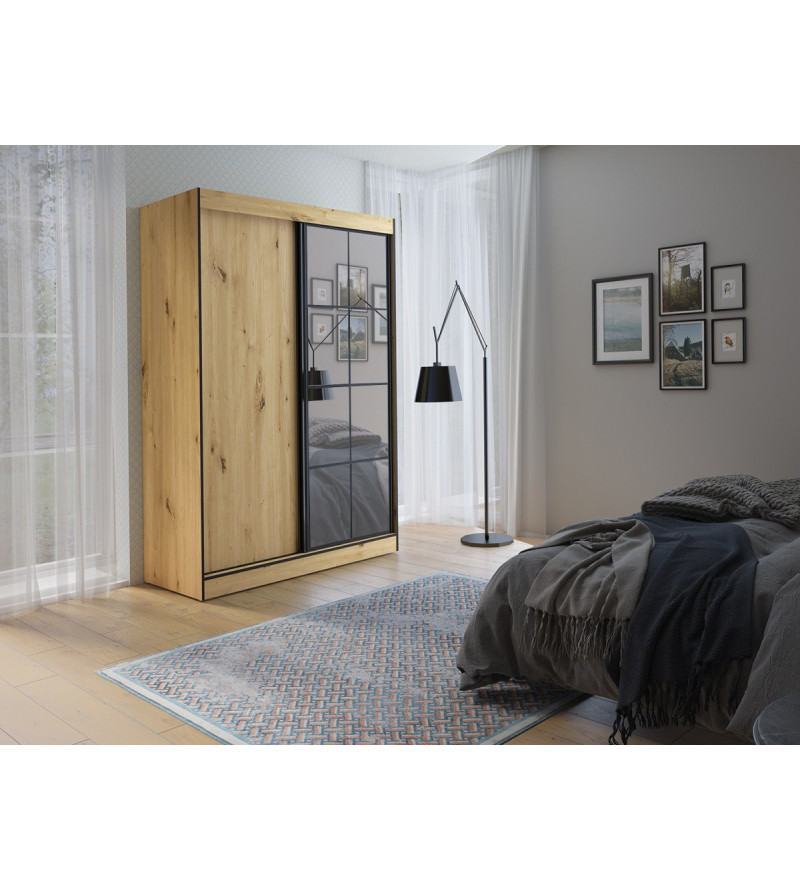 Schwebetürenschrank OS II 150 cm mit Spiegel