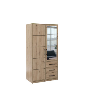 Kleiderschrank KS D2 100 cm mit Spiegel