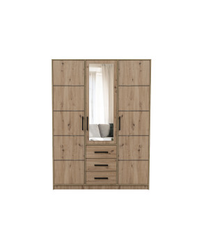 Kleiderschrank KS D3 149 cm mit Spiegel