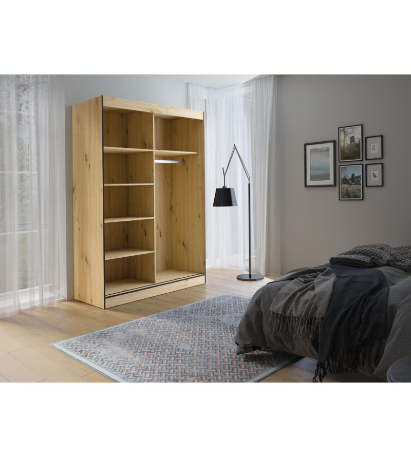 Schwebetürenschrank OS II 150 cm mit Spiegel