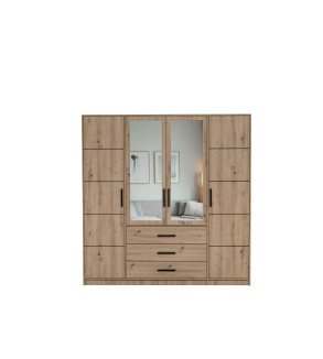 Kleiderschrank KS D4 196 cm mit Spiegel