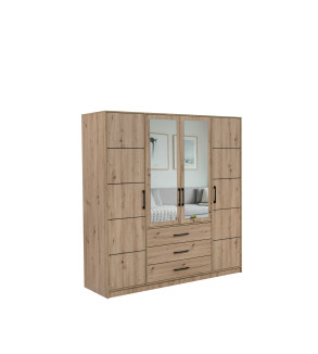 Kleiderschrank KS D4 196 cm mit Spiegel