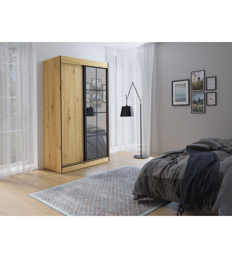 Schwebetürenschrank OS II 120 cm mit Spiegel