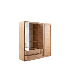Schwebetürenschrank MA 203 cm mit Spiegel