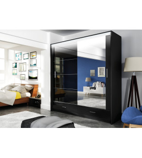 Schwebetürenschrank MS 203 cm mit Spiegel