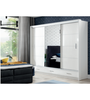 Schwebetürenschrank MS 250 cm mit Spiegel