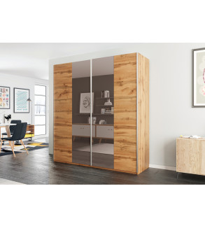 Schwebetürenschrank PA 200 cm mit Spiegel