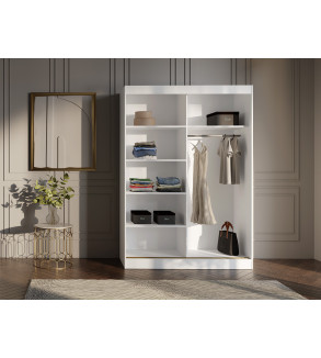 Schwebetürenschrank MO 150 cm mit Spiegel