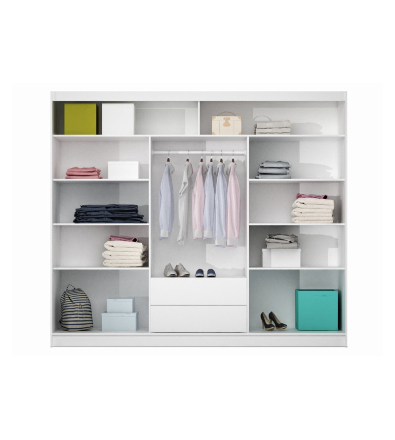 Schwebetürenschrank PN 250 cm mit Spiegel