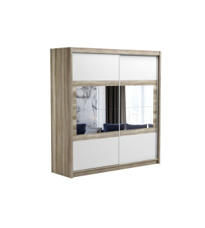 Schwebetürenschrank SR 203 cm mit Spiegel