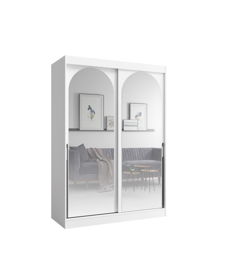 Schwebetürenschrank MO 150 cm mit Spiegel