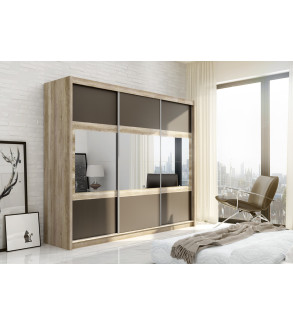 Schwebetürenschrank SR 250 cm mit Spiegel