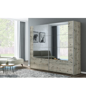Schwebetürenschrank TN 250 cm mit Spiegel