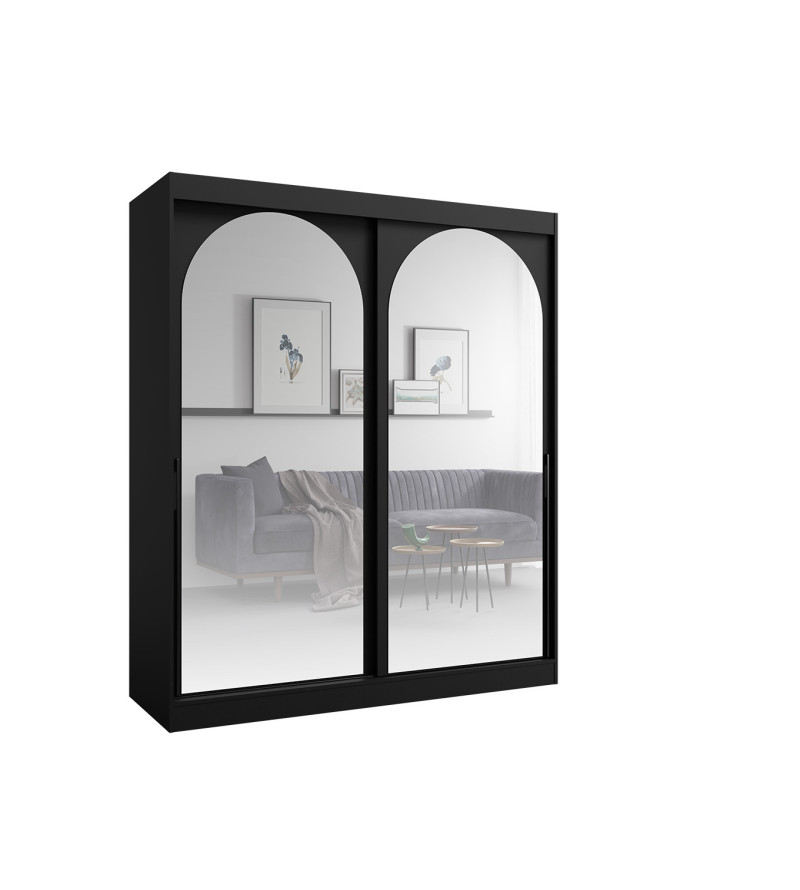 Schwebetürenschrank MO 180 cm mit Spiegel