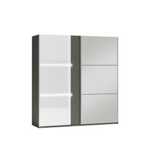 Schwebetürenschrank TS 200 cm mit Spiegel