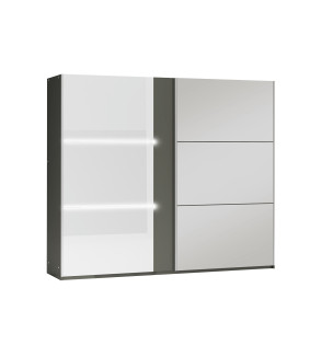 Schwebetürenschrank TS 250 cm mit Spiegel