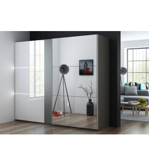 Schwebetürenschrank TS 250 cm mit Spiegel