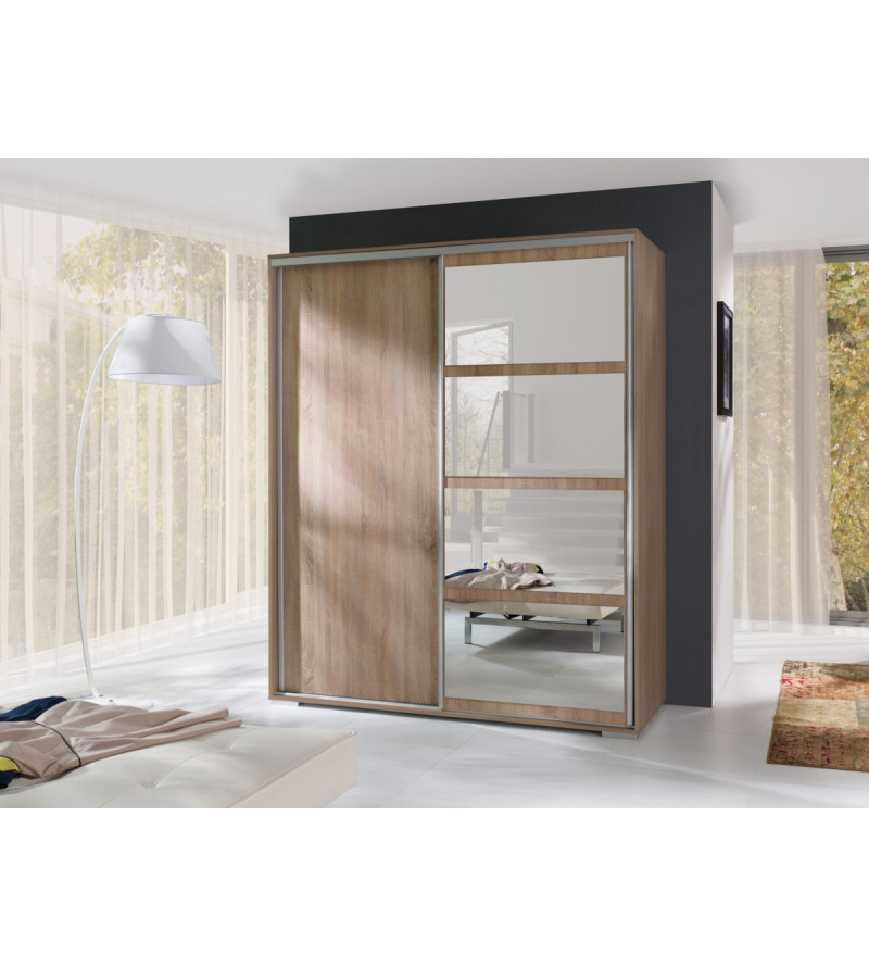 Schwebetürenschrank LE 180 cm mit Spiegel