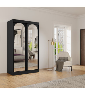 Schwebetürenschrank MO 120 cm mit Spiegel