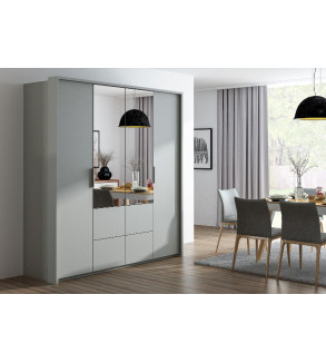 Kleiderschrank WN 208 cm mit Spiegel