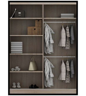 Schwebetürenschrank BA 150 cm mit Spiegel