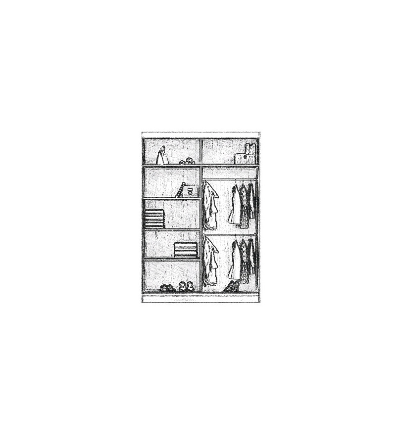 Schwebetürenschrank BA 150 cm mit Spiegel