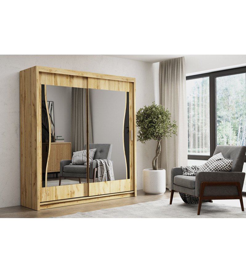 Schwebetürenschrank BA 150 cm mit Spiegel