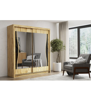 Schwebetürenschrank BA 203 cm mit Spiegel