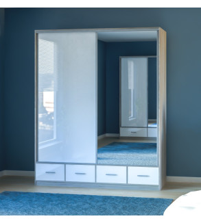Schwebetürenschrank LZ 200 cm mit Spiegel