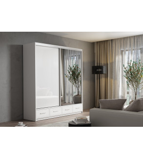 Schwebetürenschrank LZ 200 cm mit Spiegel