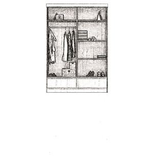 Schwebetürenschrank LU 154 cm mit Spiegel