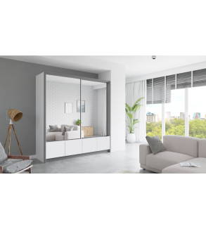 Schwebetürenschrank LU 204 cm mit Spiegel