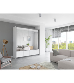 Schwebetürenschrank LU 204 cm mit Spiegel