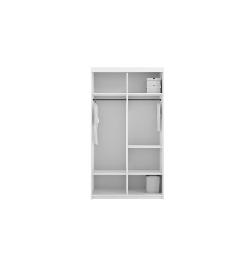 Schwebetürenschrank Lux 100 cm mit Spiegel