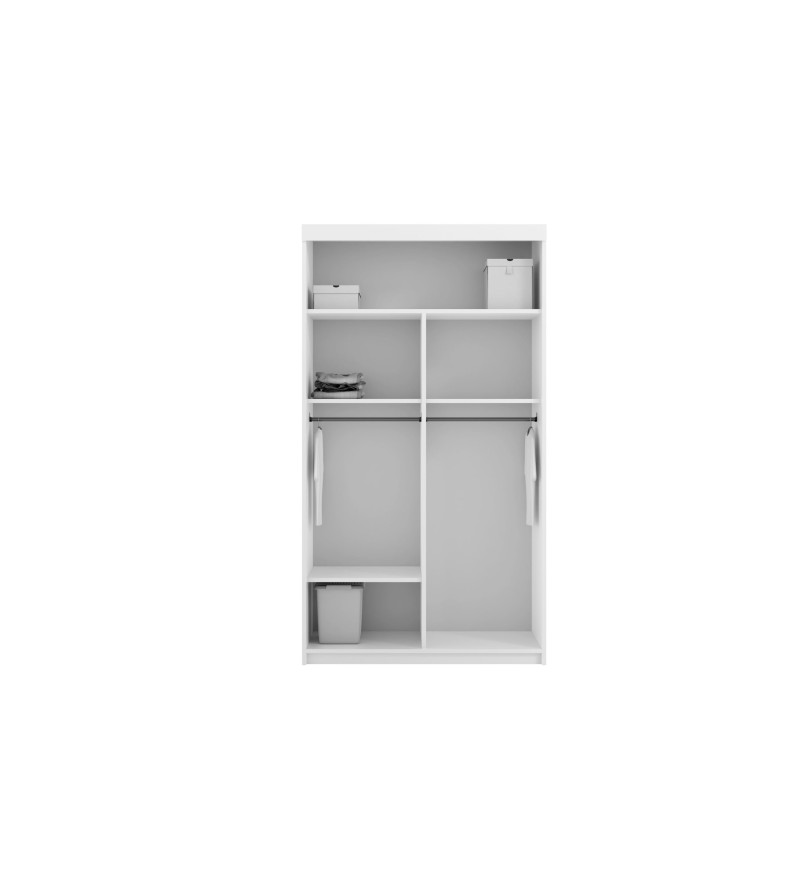 Schwebetürenschrank Lux 100 cm mit Spiegel