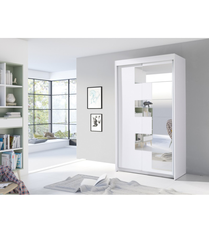 Schwebetürenschrank SZ 120 cm mit Spiegel