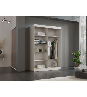 Schwebetürenschrank MO 120 cm mit Spiegel