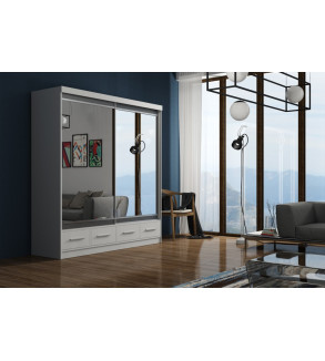 Schwebetürenschrank MA 200 cm mit Spiegel
