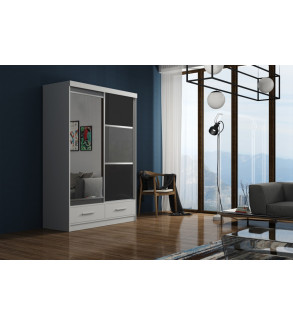 Schwebetürenschrank MG BIS 150 cm mit Spiegel