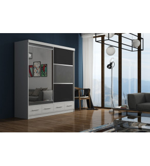 Schwebetürenschrank MG BIS 200 cm mit Spiegel