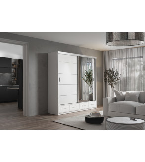 Schwebetürenschrank MV 200 cm mit Spiegel