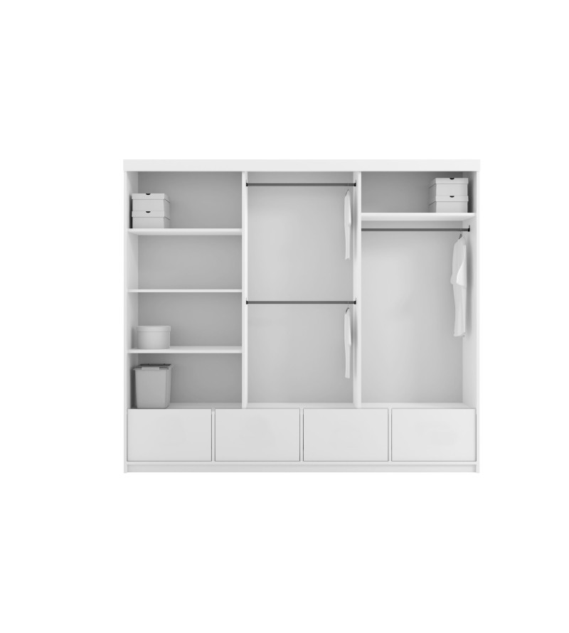 Schwebetürenschrank MV 250 cm mit Spiegel