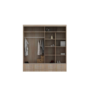 Schwebetürenschrank MI 200 cm mit Spiegel