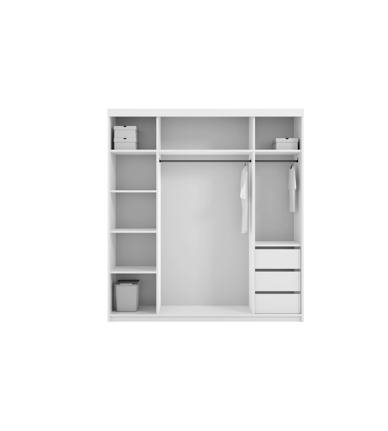 Schwebetürenschrank MO 200 cm mit Spiegel