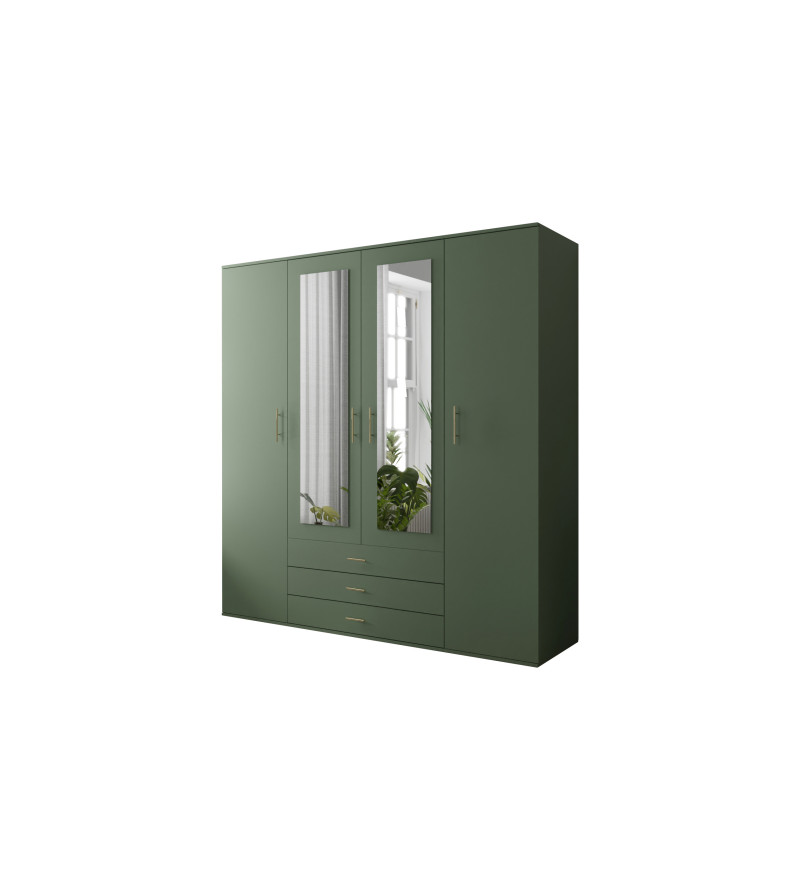 Kleiderschrank OF 200 cm mit Spiegel