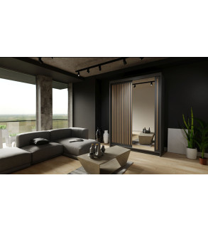 Schwebetürenschrank ROY 150 cm mit Spiegel