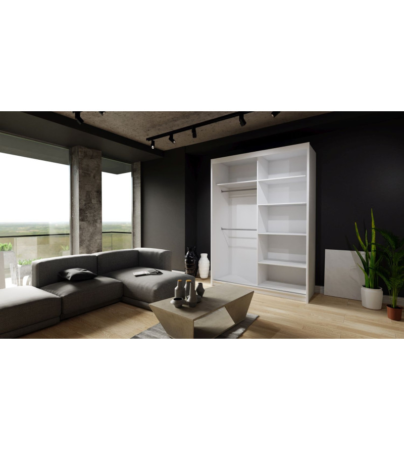 Schwebetürenschrank ROY 150 cm mit Spiegel